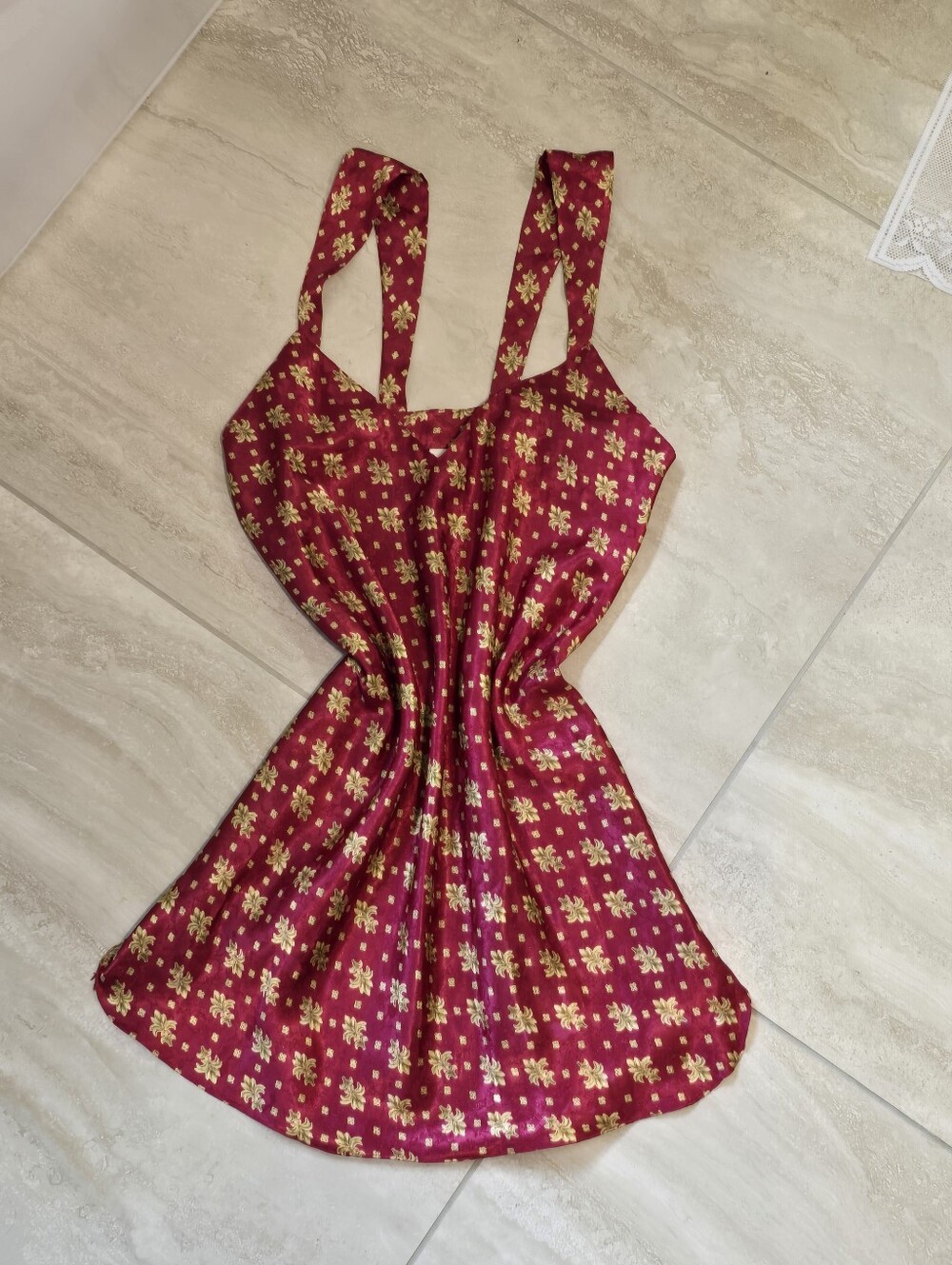 Vintage Label Victorias Secret Red Slip Dress